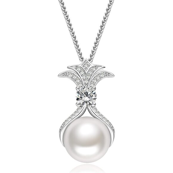 Gifts for Wife Women Anniversary -Pearl Necklace -Mom Girlfriend Her Fine Jewelr